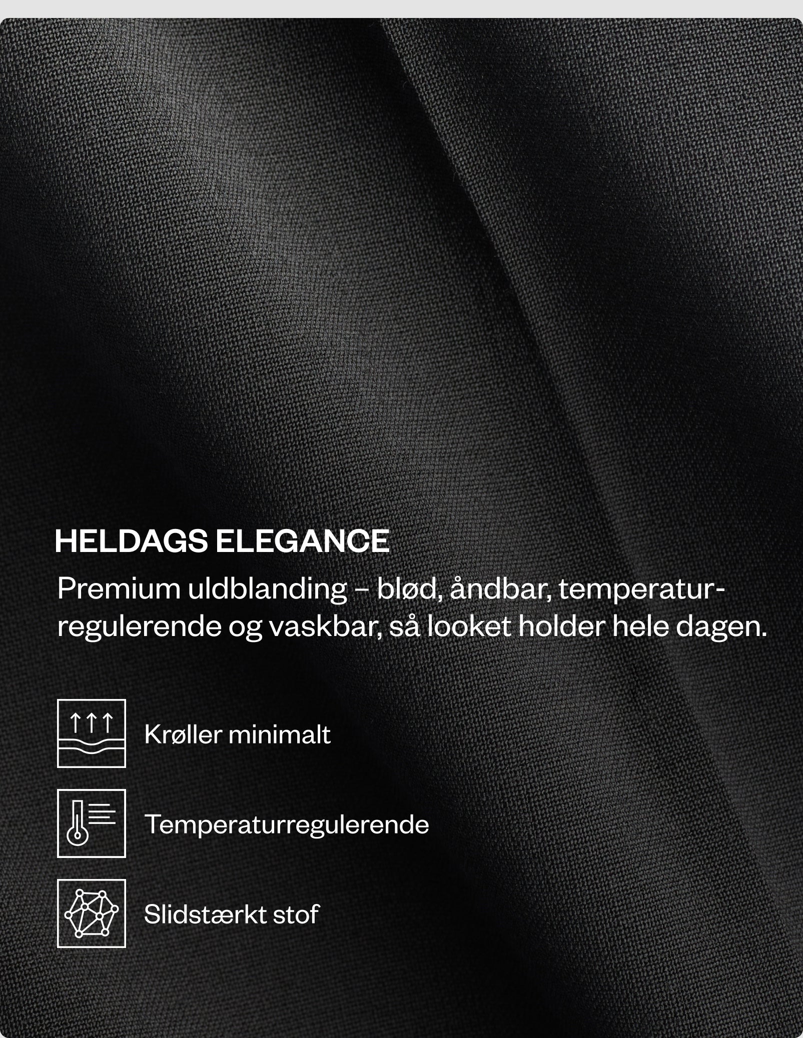 Tech Wool Suit Pants Slim Black